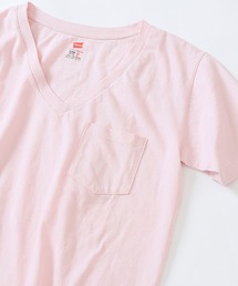 HANES×SLOBE 別注 USコットン VネックポケットTシャツ◆