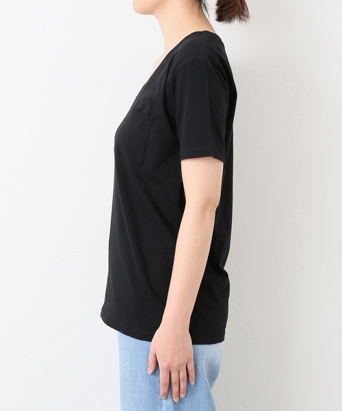 SLOBE IENA（スローブイエナ）の「HANES×SLOBE 別注 USコットン VネックポケットTシャツ◆（Tシャツ/カットソー・レディース・ホワイト/ブラック/グレー系その他/ブラウン/パープル系その他/ピンク・FREE）」の15枚目の写真