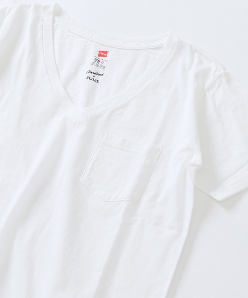 SLOBE IENA（スローブイエナ）の「HANES×SLOBE 別注 USコットン VネックポケットTシャツ◆（Tシャツ/カットソー・レディース・ホワイト/ブラック/グレー系その他/ブラウン/パープル系その他/ピンク・FREE）」の17枚目の写真
