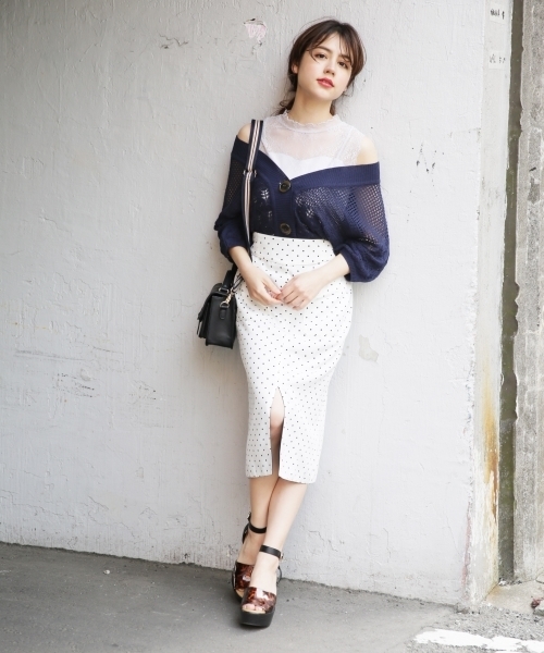 Heather(ヘザー)の「ガラアミサマーニットカーディガン 794795(カーディガン/ボレロ・レディース・ホワイト/パープル/ネイビー/ベージュ/ベージュ系その他・FREE)」の10枚目の写真