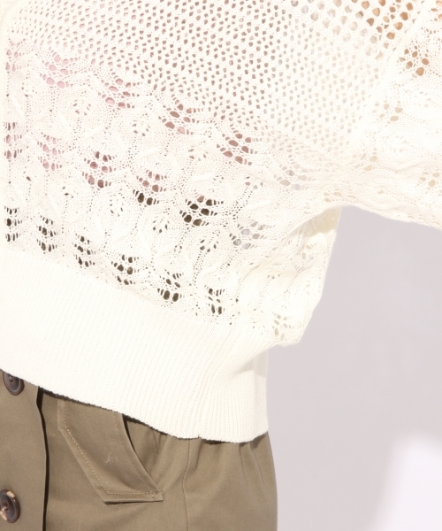 Heather(ヘザー)の「ガラアミサマーニットカーディガン 794795(カーディガン/ボレロ・レディース・ホワイト/パープル/ネイビー/ベージュ/ベージュ系その他・FREE)」の13枚目の写真