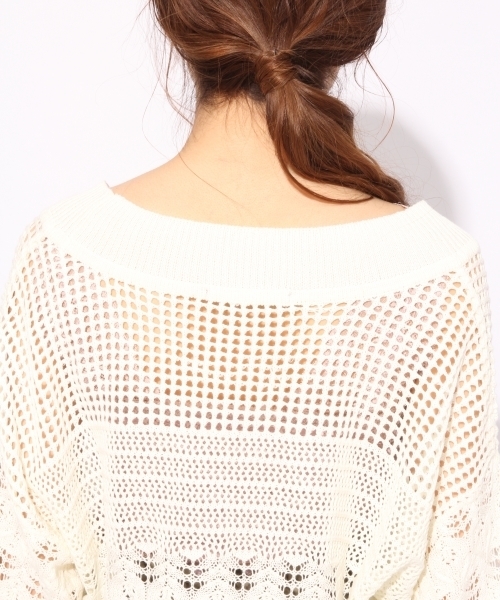Heather(ヘザー)の「ガラアミサマーニットカーディガン 794795(カーディガン/ボレロ・レディース・ホワイト/パープル/ネイビー/ベージュ/ベージュ系その他・FREE)」の12枚目の写真