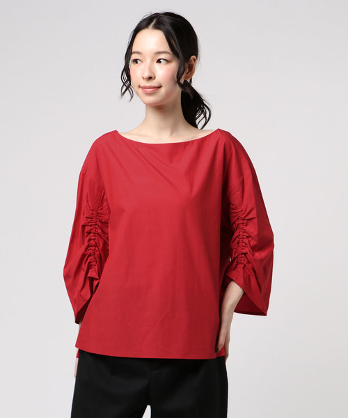 RIVE DROITE（リヴドロワ）の「ギャザー袖ブラウス（シャツ/ブラウス・レディース・オフホワイト/レッド/ブラック・FREE）」の3枚目の写真