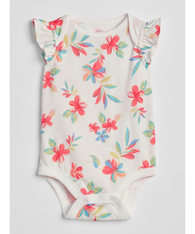 GAP | Gap プリントフラッタースリーブ ボディスーツ(ロンパース)