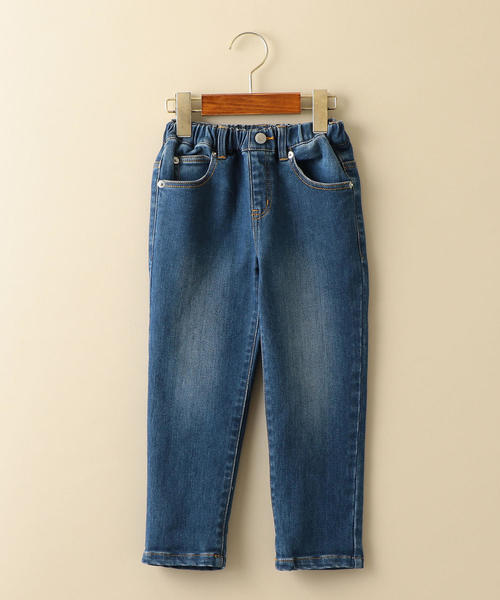 green label relaxing（グリーンレーベルリラクシング）の「ドビーデニム テ-パードパンツ フルレングス（デニムパンツ・キッズ・コバルトブルー/ネイビー・135/125/95/105/115）」の2枚目の写真