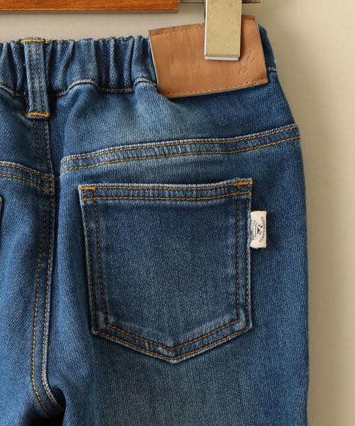 green label relaxing（グリーンレーベルリラクシング）の「ドビーデニム テ-パードパンツ フルレングス（デニムパンツ・キッズ・コバルトブルー/ネイビー・135/125/95/105/115）」の8枚目の写真