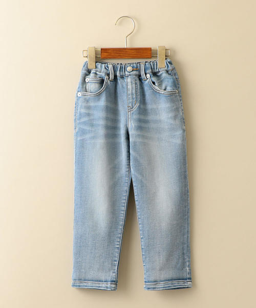 green label relaxing（グリーンレーベルリラクシング）の「ドビーデニム テ-パードパンツ フルレングス（デニムパンツ・キッズ・コバルトブルー/ネイビー・135/125/95/105/115）」の5枚目の写真