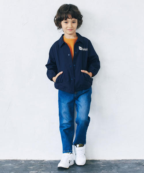 green label relaxing（グリーンレーベルリラクシング）の「ドビーデニム テ-パードパンツ フルレングス（デニムパンツ・キッズ・コバルトブルー/ネイビー・135/125/95/105/115）」の13枚目の写真