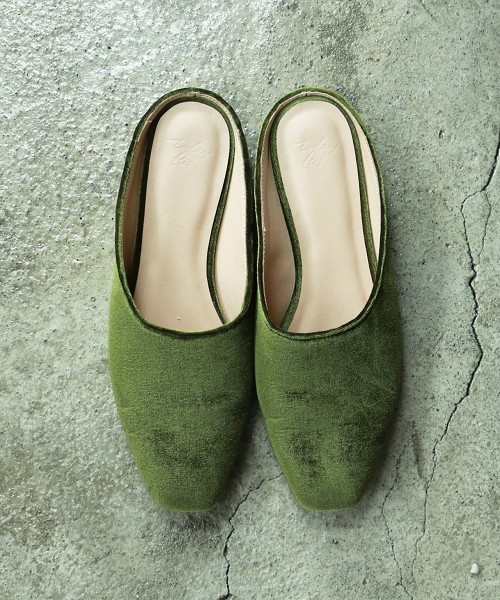 todayful フラットシューズ　ベロア38サイズ　美品 TODAYFUL（トゥデイフル）の「ベロアフラットシューズ（バレエ