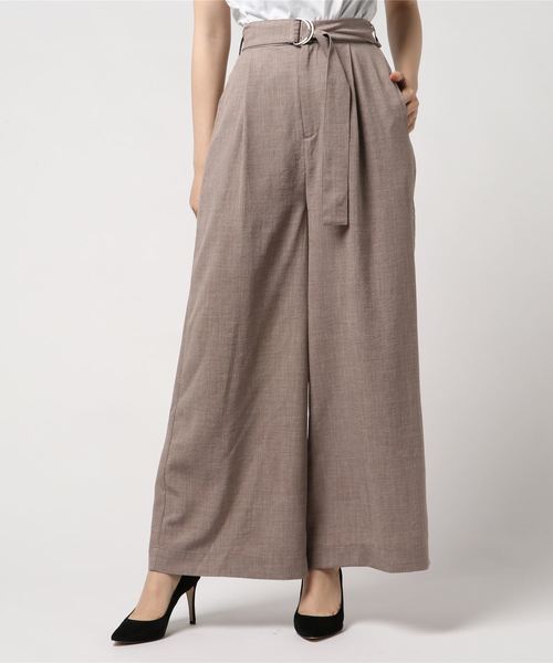 archives（アルシーヴ）の「リネン風ワイドパンツ（その他パンツ・レディース・ブラック/ベージュ/モカ・MEDIUM）」の3枚目の写真