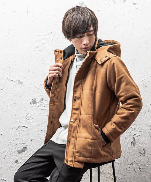 MinoriTY（マイノリティ）の「中綿ジャケット/メルトン中綿ブルゾン（ダウンジャケット/コート・メンズ・ブラック/ネイビー/グレー/レッド/サックスブルー/インディゴブルー/キャメル・S/M/L/XL）」の7枚目の写真