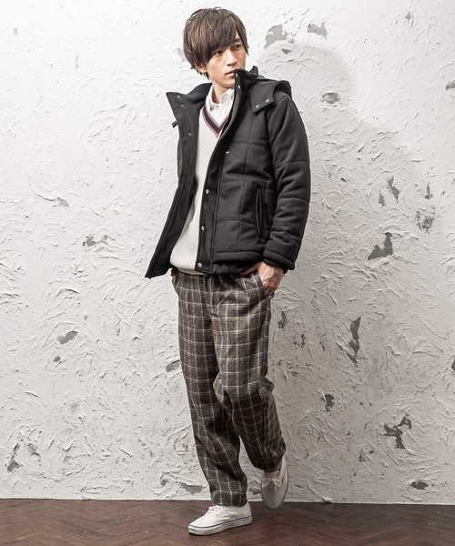 MinoriTY（マイノリティ）の「中綿ジャケット/メルトン中綿ブルゾン（ダウンジャケット/コート・メンズ・ブラック/ネイビー/グレー/レッド/サックスブルー/インディゴブルー/キャメル・S/M/L/XL）」の10枚目の写真