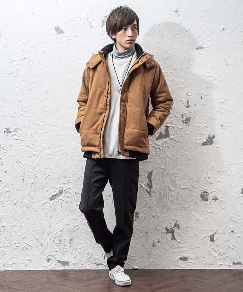 MinoriTY（マイノリティ）の「中綿ジャケット/メルトン中綿ブルゾン（ダウンジャケット/コート・メンズ・ブラック/ネイビー/グレー/レッド/サックスブルー/インディゴブルー/キャメル・S/M/L/XL）」の14枚目の写真