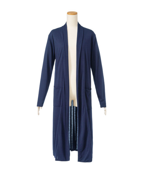 夢展望(ユメテンボウ)の「UVカット機能付きサイドスリットロング丈カーディガン(カーディガン/ボレロ・レディース・ピンク系その他/モカ/グレー/ネイビー/オフホワイト/ブラック/ベージュ・MEDIUM/LARGE)」の8枚目の写真