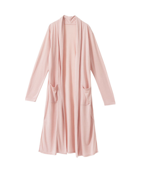 夢展望(ユメテンボウ)の「UVカット機能付きサイドスリットロング丈カーディガン(カーディガン/ボレロ・レディース・ピンク系その他/モカ/グレー/ネイビー/オフホワイト/ブラック/ベージュ・MEDIUM/LARGE)」の18枚目の写真