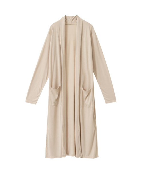 夢展望(ユメテンボウ)の「UVカット機能付きサイドスリットロング丈カーディガン(カーディガン/ボレロ・レディース・ピンク系その他/モカ/グレー/ネイビー/オフホワイト/ブラック/ベージュ・MEDIUM/LARGE)」の20枚目の写真