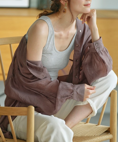 YU'NOW(ユナウ)の「綿混汗取りインナータンクトップ【抗菌防臭】【吸水速乾】(インナーウェア/肌着・レディース・ブラック/オフホワイト/モカ/ブラウン/グレイッシュブルー/グレー・SMALL/MEDIUM/LARGE/X-LARGE/XX-LARGE/XXX-LARGE/XXXX-LARGE)」の1枚目の写真