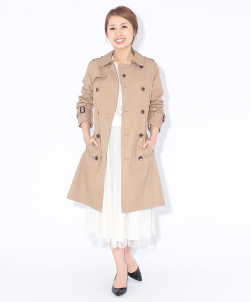 Ray BEAMS（レイビームス）の「○Ray BEAMS / コットン トレンチコート（トレンチコート・レディース・ブラウン系その他/ネイビー・0/1）」の17枚目の写真