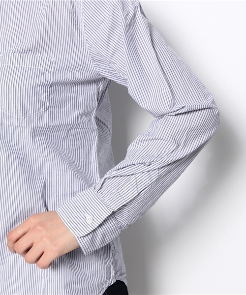 URBAN RESEARCH DOORS WOMENS（アーバンリサーチ ドアーズ ウィメンズ）の「DOORS　コットンシャツ（シャツ/ブラウス・レディース・ホワイト/ブラック系その他/ピンク系その他/ストライプ・ONE SIZE）」の6枚目の写真