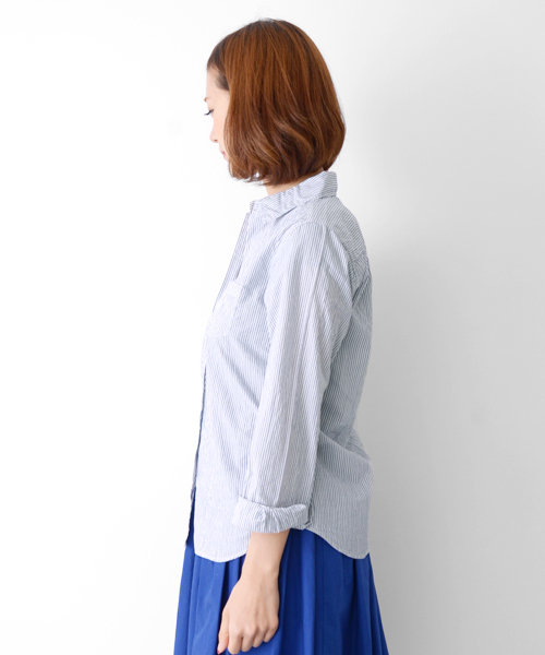 URBAN RESEARCH DOORS WOMENS（アーバンリサーチ ドアーズ ウィメンズ）の「DOORS　コットンシャツ（シャツ/ブラウス・レディース・ホワイト/ブラック系その他/ピンク系その他/ストライプ・ONE SIZE）」の15枚目の写真