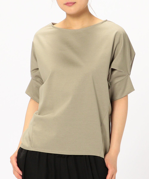 Liesse（リエス）の「ボリュームスリーブカットソー（Tシャツ/カットソー・レディース・オフホワイト/オリーブ/ホワイト×ブラック・FREE）」の3枚目の写真