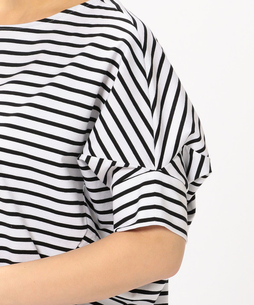 Liesse（リエス）の「ボリュームスリーブカットソー（Tシャツ/カットソー・レディース・オフホワイト/オリーブ/ホワイト×ブラック・FREE）」の8枚目の写真