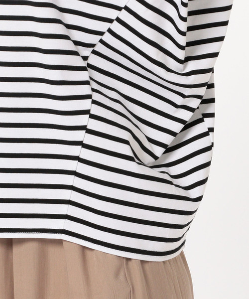 Liesse（リエス）の「ボリュームスリーブカットソー（Tシャツ/カットソー・レディース・オフホワイト/オリーブ/ホワイト×ブラック・FREE）」の7枚目の写真