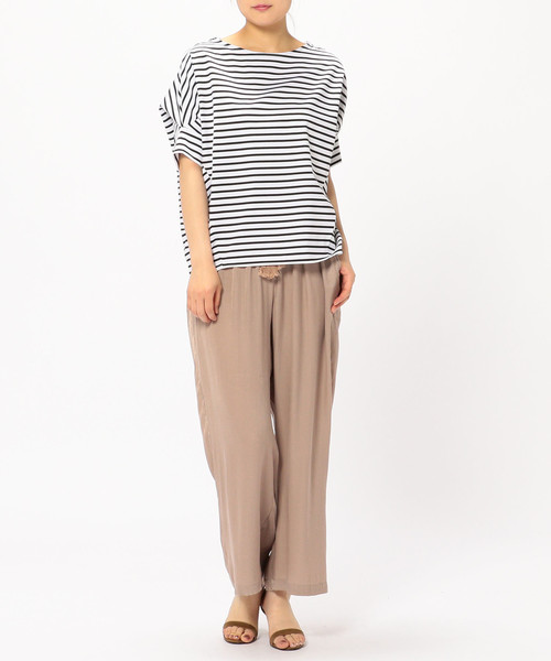 Liesse（リエス）の「ボリュームスリーブカットソー（Tシャツ/カットソー・レディース・オフホワイト/オリーブ/ホワイト×ブラック・FREE）」の5枚目の写真