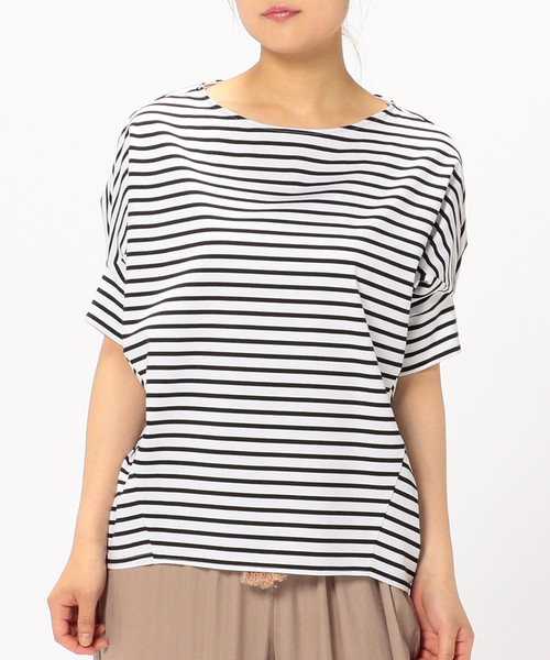 Liesse（リエス）の「ボリュームスリーブカットソー（Tシャツ/カットソー・レディース・オフホワイト/オリーブ/ホワイト×ブラック・FREE）」の4枚目の写真