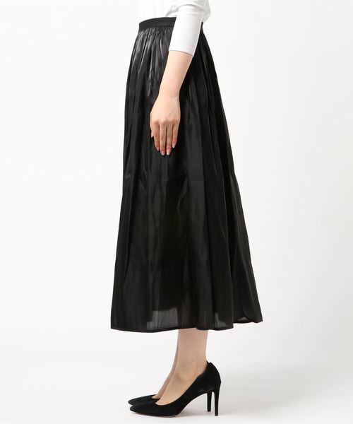 RUDY(ルディー)の「サテンプリーツロングスカート(スカート・レディース・ブラック/グリーン/ピンク/ゴールド・MEDIUM/LARGE)」の6枚目の写真