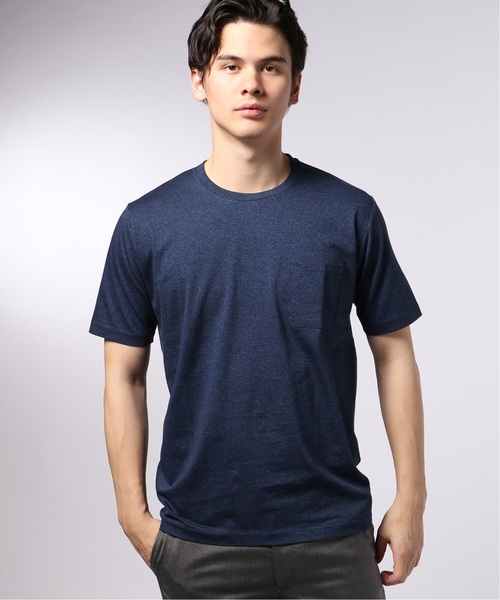 EDIFICE（エディフィス）の「シルケットテンジク クルーネック Tシャツ（Tシャツ/カットソー・メンズ・ホワイト/ブラック/ブラウン系その他/ブルー系その他・SMALL/MEDIUM/LARGE/X-LARGE）」の4枚目の写真