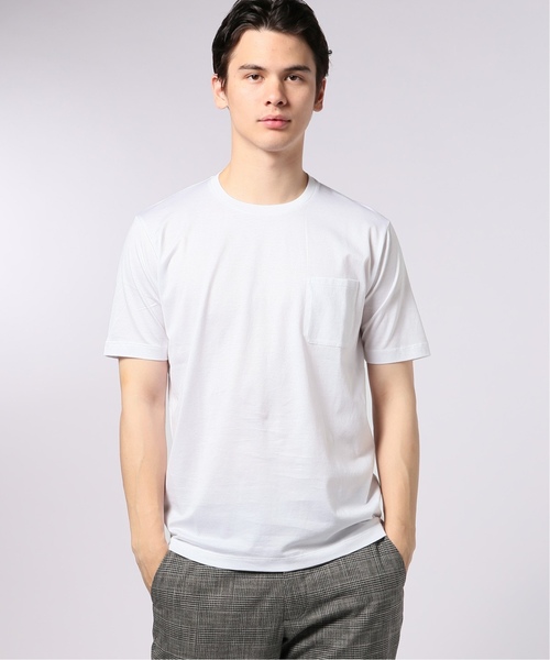 EDIFICE（エディフィス）の「シルケットテンジク クルーネック Tシャツ（Tシャツ/カットソー・メンズ・ホワイト/ブラック/ブラウン系その他/ブルー系その他・SMALL/MEDIUM/LARGE/X-LARGE）」の2枚目の写真