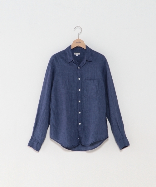 BEAUTY&YOUTH UNITED ARROWS(ビューティーアンドユースユナイテッドアローズ)の「<steven alan>FOGGY LINEN RV/SM REG/シャツ◆(シャツ/ブラウス・メンズ・ネイビー/オリーブ/ブラック/レッド・SMALL/MEDIUM/X-LARGE/LARGE)」の4枚目の写真