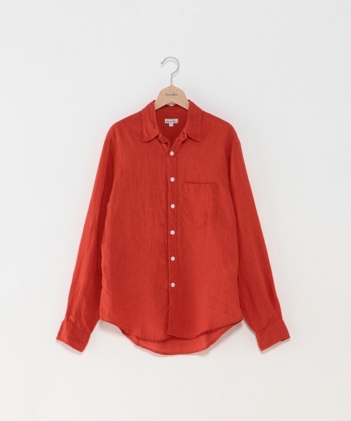 BEAUTY&YOUTH UNITED ARROWS(ビューティーアンドユースユナイテッドアローズ)の「<steven alan>FOGGY LINEN RV/SM REG/シャツ◆(シャツ/ブラウス・メンズ・ネイビー/オリーブ/ブラック/レッド・SMALL/MEDIUM/X-LARGE/LARGE)」の1枚目の写真