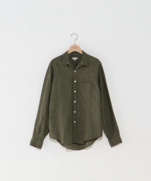 BEAUTY&YOUTH UNITED ARROWS(ビューティーアンドユースユナイテッドアローズ)の「<steven alan>FOGGY LINEN RV/SM REG/シャツ◆(シャツ/ブラウス・メンズ・ネイビー/オリーブ/ブラック/レッド・SMALL/MEDIUM/X-LARGE/LARGE)」の3枚目の写真