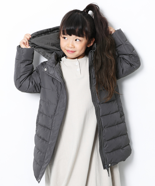 devirock(デビロック)の「ガールズ中綿コート(その他アウター・キッズ・ネイビー/チャコール/ラベンダー・110cm/100cm/120cm/130cm/140cm/150cm/160cm)」の1枚目の写真