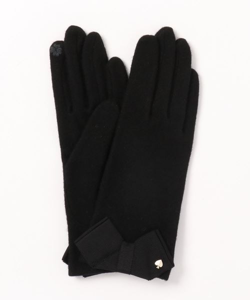 kate spade new york(ケイトスペード ニューヨーク)の「グログラン ボウ ウール グローブ(手袋)」 WEAR