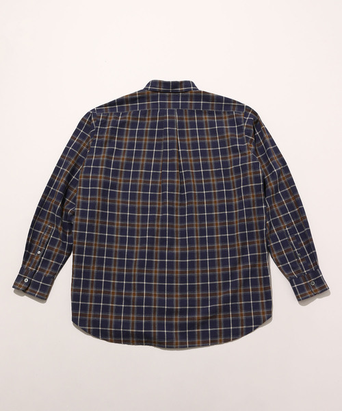 ADAM ET ROPE'(アダムエロペ)の「オーバーサイズ チェックシャツ(シャツ/ブラウス・メンズ・オレンジ/ブルー系その他/ベージュ系その他2・M/L)」の6枚目の写真