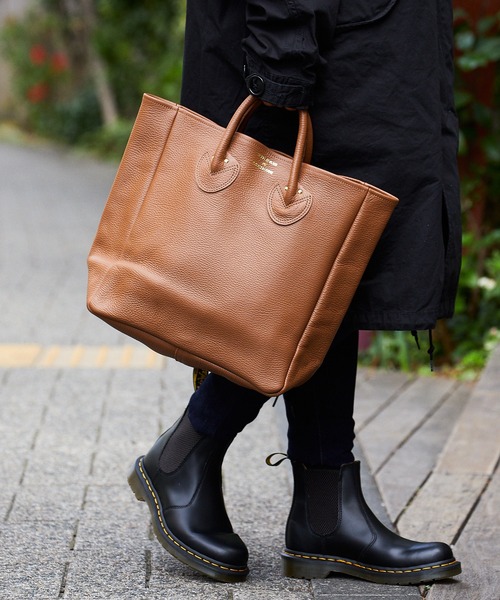 YOUNG & OLSEN/ヤングアンドオルセン EMBOSSED LEATHER TOTE M