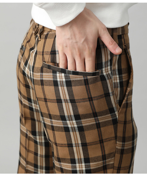 JUNRED(ジュンレッド)の「ブリティッシュタータンチェックフレアスラックス(その他パンツ・メンズ・チャコールグレー/ベージュ・S/M/L)」の11枚目の写真