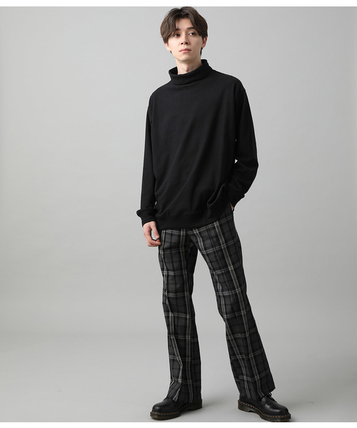 JUNRED(ジュンレッド)の「ブリティッシュタータンチェックフレアスラックス(その他パンツ・メンズ・チャコールグレー/ベージュ・S/M/L)」の8枚目の写真