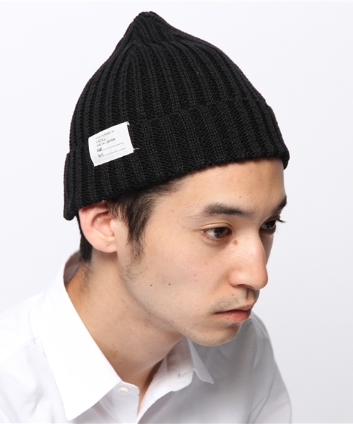 BEAUTY&YOUTH UNITED ARROWS(ビューティーアンドユースユナイテッドアローズ)の「<Racal> 2×2 RIB KNIT CAP/ニット帽(ニットキャップ/ビーニー・メンズ・ブラック/グレー/ネイビー/ベージュ/ワインレッド/イエロー・ONESIZE)」の2枚目の写真