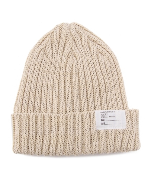 BEAUTY&YOUTH UNITED ARROWS(ビューティーアンドユースユナイテッドアローズ)の「<Racal> 2×2 RIB KNIT CAP/ニット帽(ニットキャップ/ビーニー・メンズ・ブラック/グレー/ネイビー/ベージュ/ワインレッド/イエロー・ONESIZE)」の4枚目の写真