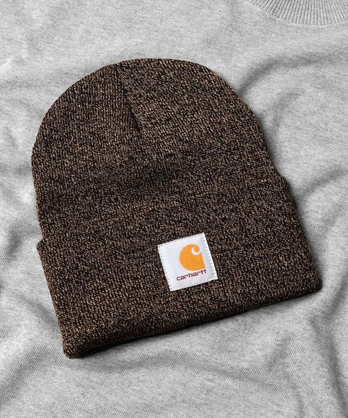 Carhartt（カーハート）の「【CARHARTT/カーハート】Acrylic Watch Hat/アクリルウォッチハット（ニットキャップ/ビーニー・メンズ・ホワイト/ブラック/ダークグリーン/ネイビー/ブラウン/グレー/ライム/オレンジ/ボルドー/ヘザーチャコール/ブラック×ホワイト/ブラウン系その他/ダークブラウン・FREE）」の9枚目の写真