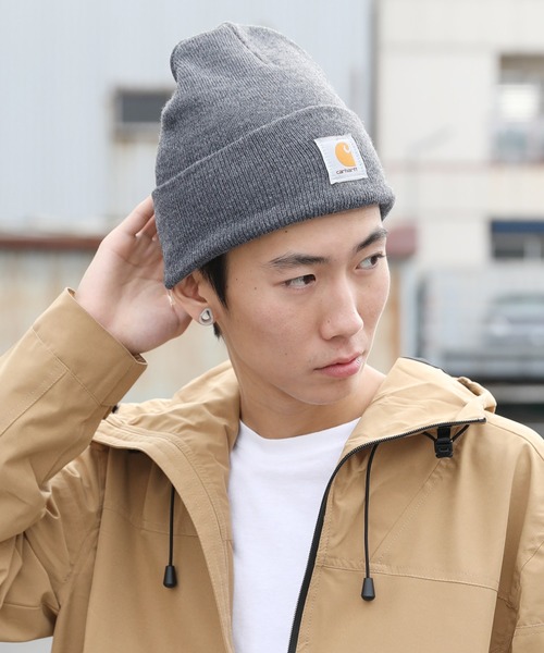 Carhartt（カーハート）の「【CARHARTT/カーハート】Acrylic Watch Hat/アクリルウォッチハット（ニットキャップ/ビーニー・メンズ・ホワイト/ブラック/ダークグリーン/ネイビー/ブラウン/グレー/ライム/オレンジ/ボルドー/ヘザーチャコール/ブラック×ホワイト/ブラウン系その他/ダークブラウン・FREE）」の5枚目の写真