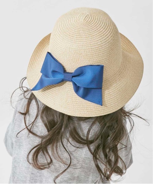 milsa(ミルサ)の「【ミルサ】MK Washable Bd Ribbon Cape/洗えるUVカットハット サイズ展開(ハット・キッズ・ライトグリーン/ピンク/イエロー/パープル/ブラウン/ベージュ/ネイビー/ピンク系/オフホワイト・54cm/52cm)」の19枚目の写真