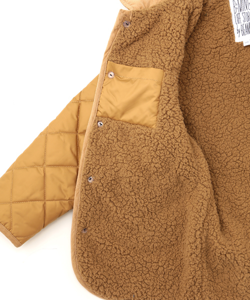 B:MING by BEAMS(ビーミングバイビームス)の「□ビーミング by ビームス / キルトフードブルゾン(ブルゾン・キッズ・ネイビー/ベージュ・110/100/90/130/120/140/150/80)」の11枚目の写真