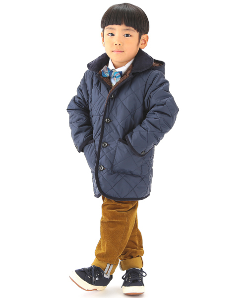 B:MING by BEAMS(ビーミングバイビームス)の「□ビーミング by ビームス / キルトフードブルゾン(ブルゾン・キッズ・ネイビー/ベージュ・110/100/90/130/120/140/150/80)」の15枚目の写真
