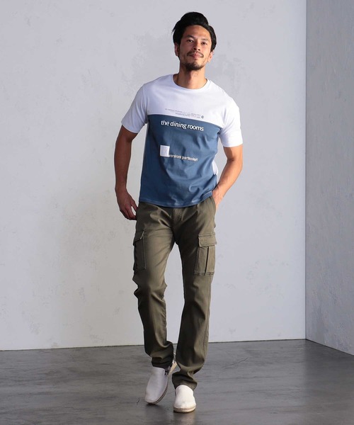 MEN'S BIGI(メンズビギ)の「ハイパワーストレッチ ヘリンボーンカーゴパンツ(カーゴパンツ・メンズ・ベージュ/カーキ・04/02/03/01)」の7枚目の写真