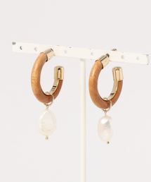サークルウッドピアス